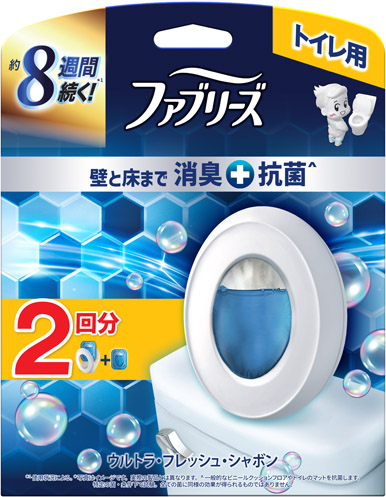 ファブリーズトイレ用消臭剤+抗菌フレッシュ・シャボン本体+つめかえ1個パック