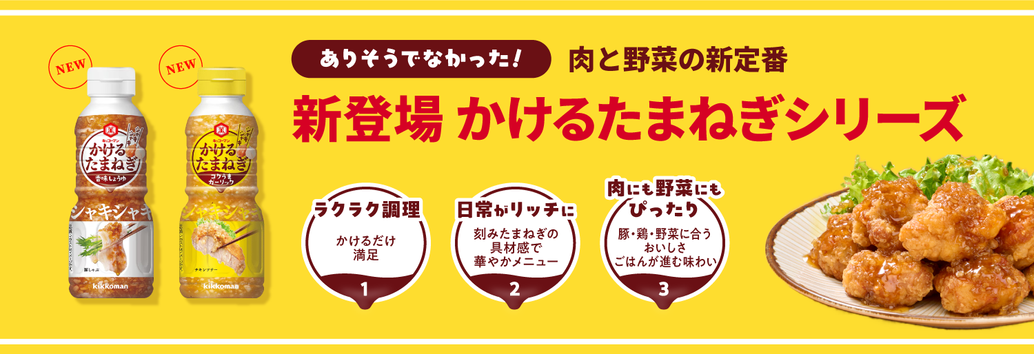 ありそうでなかった!肉と野菜の新定番 新登場 かけるたまねぎシリーズ