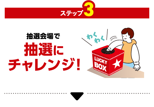 ステップ3 抽選会場で抽選にチャレンジ！