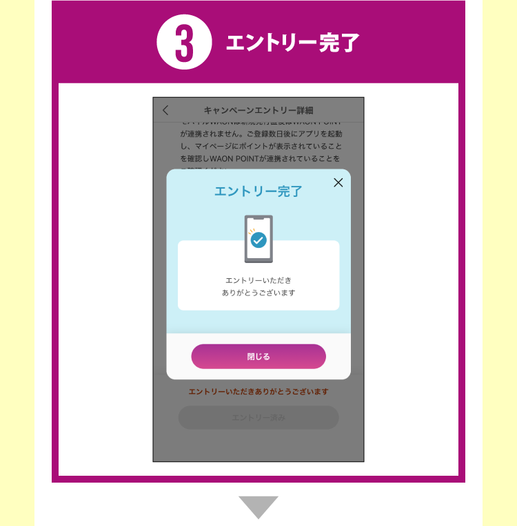 3 エントリー完了