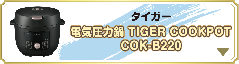 タイガー 電気圧力鍋 TIGER COOKPOT COK-B220