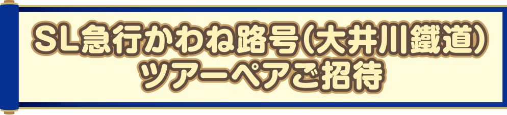 SLかわぬ(大井川鐵道)ツアーペアご招待