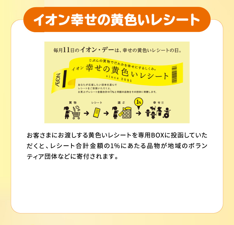 イオン幸せの黄色いレシート