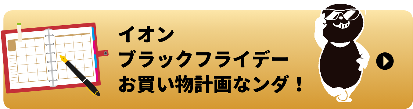 イオンブラックフライデーお買物計画なンダ！