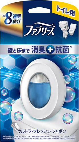 ファブリーズトイレ用消臭剤+抗菌 ウルトラ・フレッシュ・シャボン