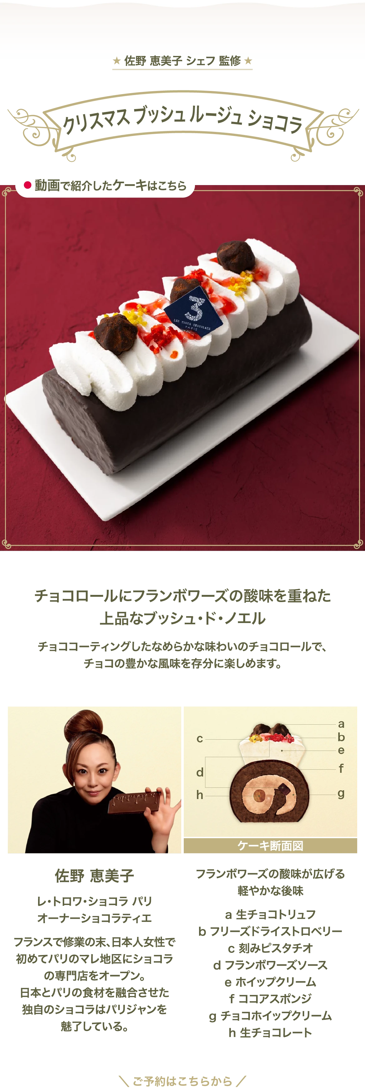 クリスマス ブッシュ ルージュ ショコラ