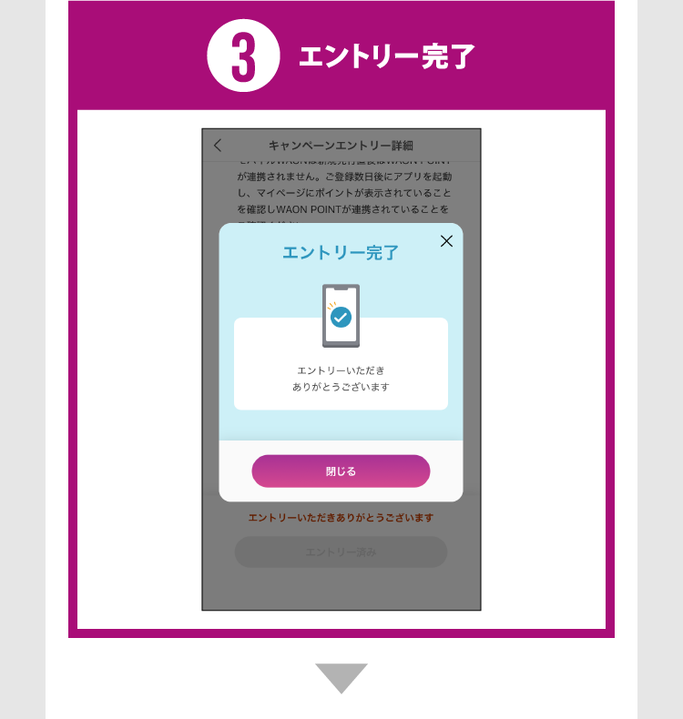 ③エントリー完了