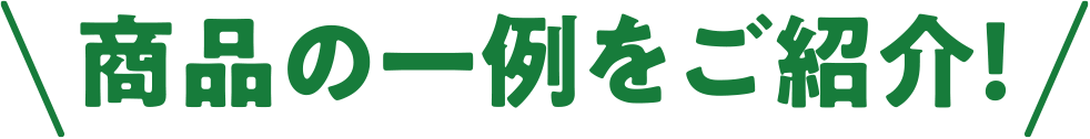 商品の一例をご紹介！