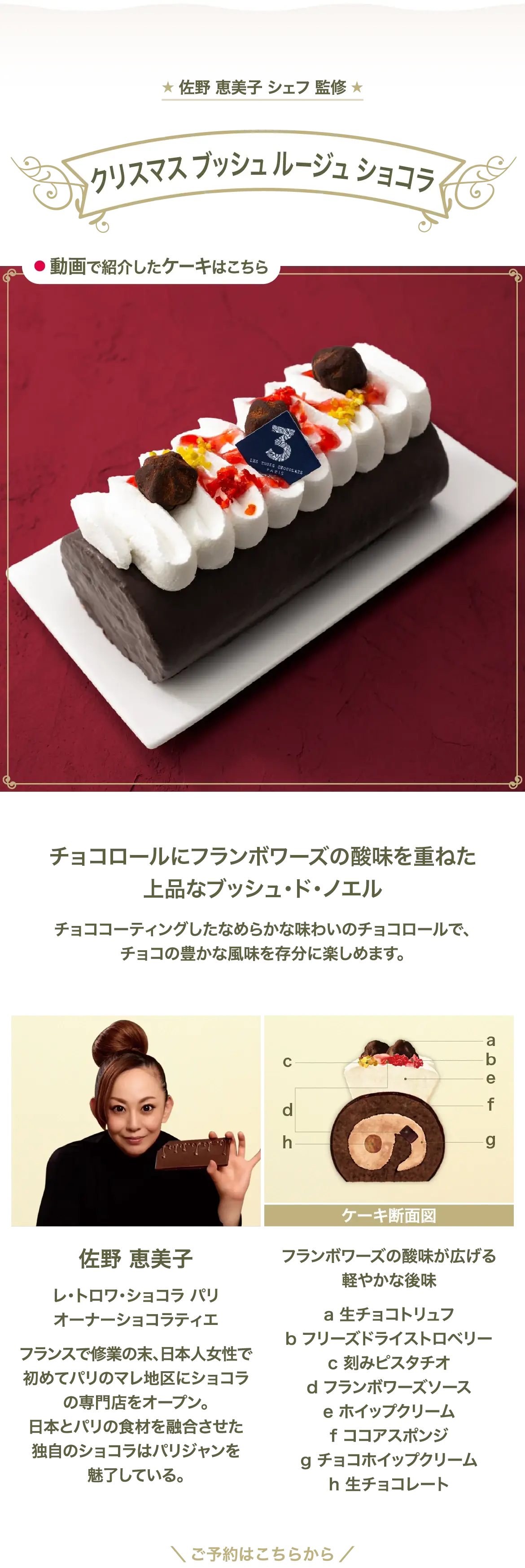 クリスマス ブッシュ ルージュ ショコラ