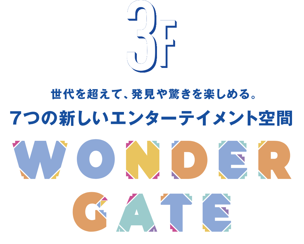 世代を超えて、発見や驚きを楽しめる。7つの新しいエンターテイメント空間WONDER GATE